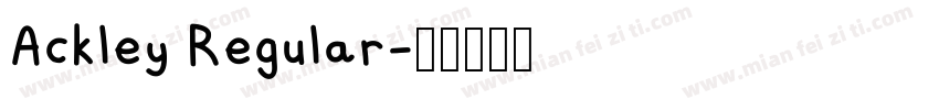 Ackley Regular字体转换